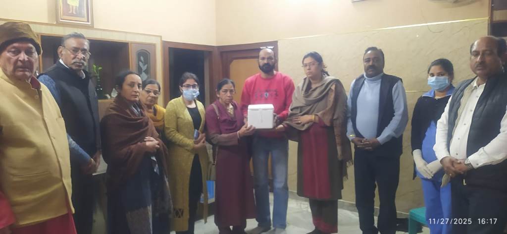Mata Lalita Jains eyes will bring light to two blind lives Ashwini Kumar Dutta